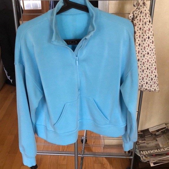 Blue zip pullover Jacket - Picture 2 of 4